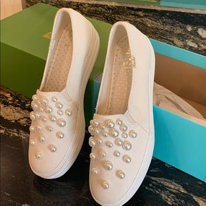NIB Kate Spade Keds Triple Decker with Pearls